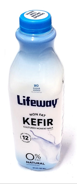 Lifeway Natural Unsweetened Non Fat Kefir Cultured nonfat milk 1 quart