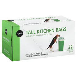 Publix 13 Gallon Tall Kitchen Bags - 22 ct