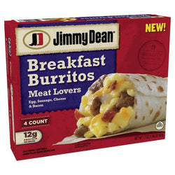 Jimmy Dean Meat Lovers Breakfast Burritos 17 oz, 4 Count