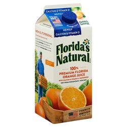 Florida's Natural 100% Premium Florida Orange Juice 52 Fl oz ( pasturized with no Pulp calcium & vitamin D)