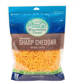 Wisconsin's Finest Finely Shredded Sharp Cheddar 8 oz