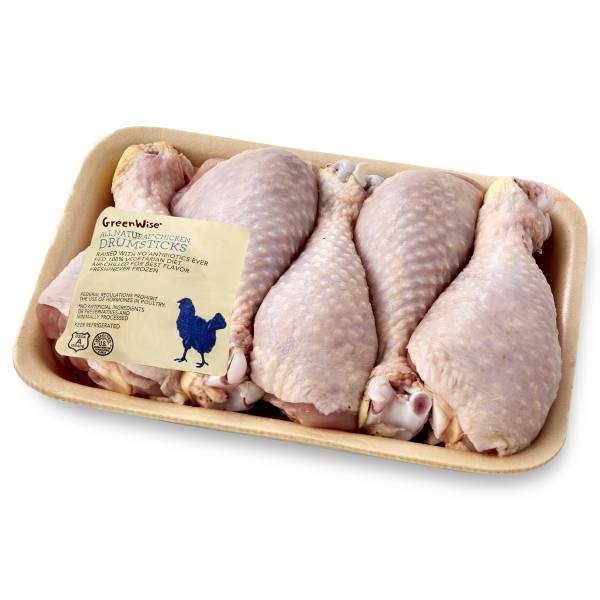 GreenWise Chicken Drumsticks, USDA Grade A, Raised Without Antibiotics 5 pieces