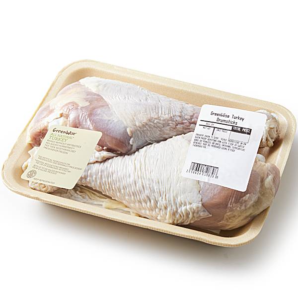 GreenWise Fresh Turkey Drumsticks, USDA Premium, Raised Without Antibiotics 2 pieces