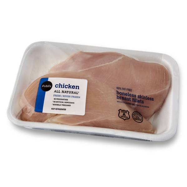 Publix Chicken Fillets, 99% Fat-Free, USDA Grade A 2 pieces