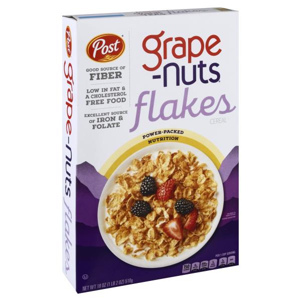 Grape Nuts Cereal, Flakes 18 oz