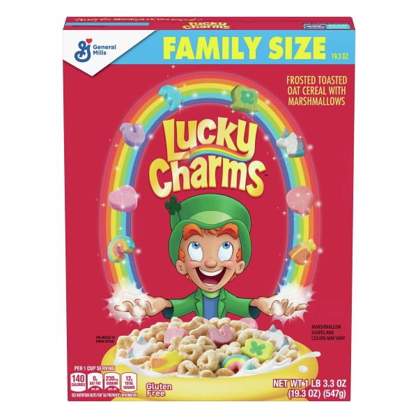 Lucky Charms Cereal, Family Size 20.5 oz