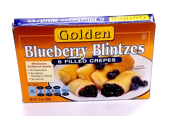 Golden Blueberry Blintzes 6 Filled Crepes
