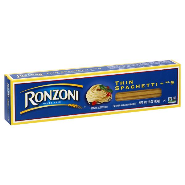 Ronzoni Spaghetti, Thin, No. 9 16 oz