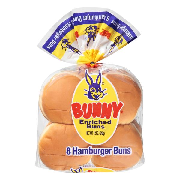 Bunny Enrich Hamburger Buns 12 oz 8 ct