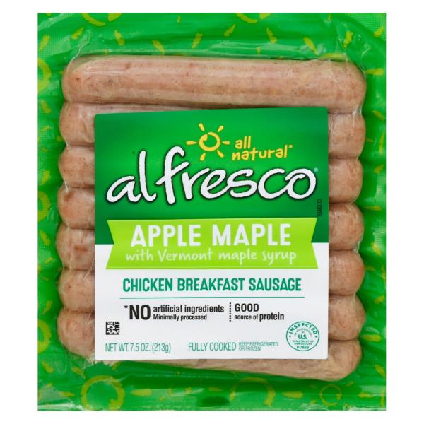 Al Fresco Chicken Breakfast Sausage, Apple Maple 7.5 oz links