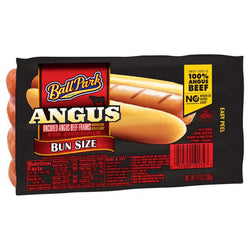 Ball Park Angus Beef Hot Dogs, Bun Size Length, 8 ct 14 oz (100% Beef)