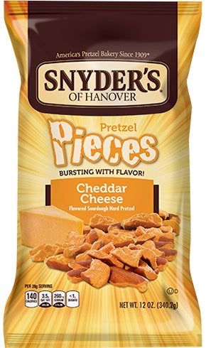 Snyder's Cheddar Cheese Pieces Pretzels 12 oz