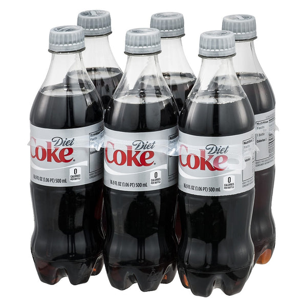 Diet Coca Cola 16.9 Fl oz 6 pack bottles