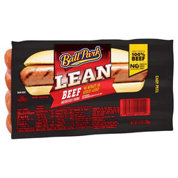 Ball Park Lean Beef Hot Dogs, Bun Length, 8 ct 14 oz (100% Beef)