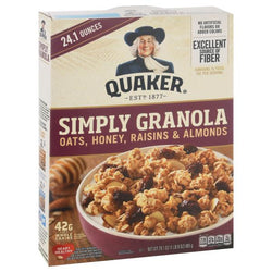 Quaker Granola, Simply, Oats, Honey, Raisins & Almonds 24.1 oz