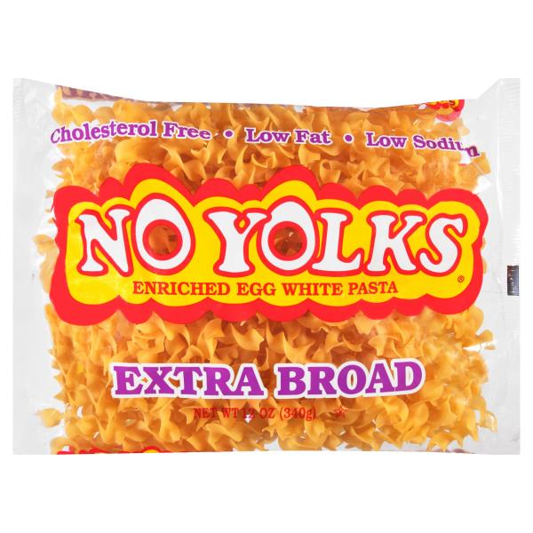 No Yolks Egg White Pasta, Extra Broad, Enriched 12 oz