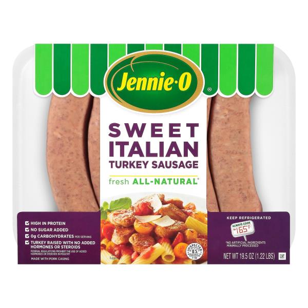 Jennie O Turkey Sausage, Sweet Italian 19.5 oz