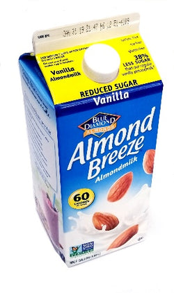 Blue Diamond Almond Vanilla Almond Breeze Almondmilk (60 calories reduced sugar) 1/2 gallon
