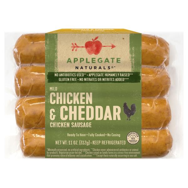 Applegate Naturals Chicken Sausage, Chicken & Cheddar, Mild 11 oz
