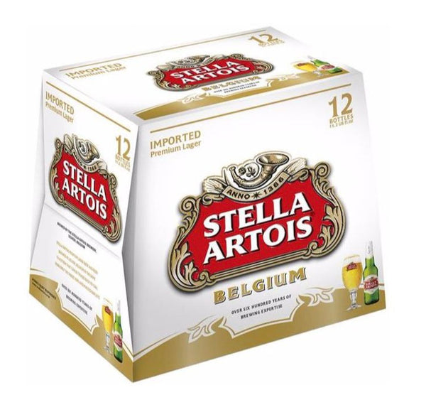 Stella Artois Belgium 12 Pack bottles 11.2 Fl oz