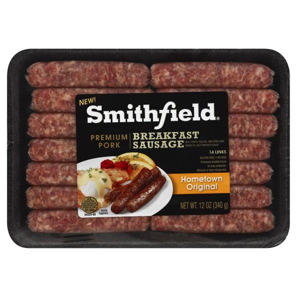 Smithfield Breakfast Sausage, Hometown Original 12 oz links 14 ct