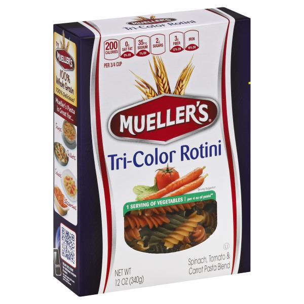 Muellers Rotini, Tri-Color 12 oz