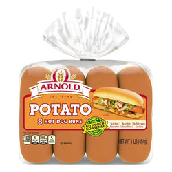 ARNOLD Hot Dog Buns, Potato 16 oz 8 ct