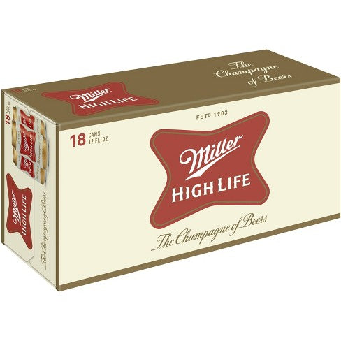 Miller High Life 18 pack cans 12 Fl oz