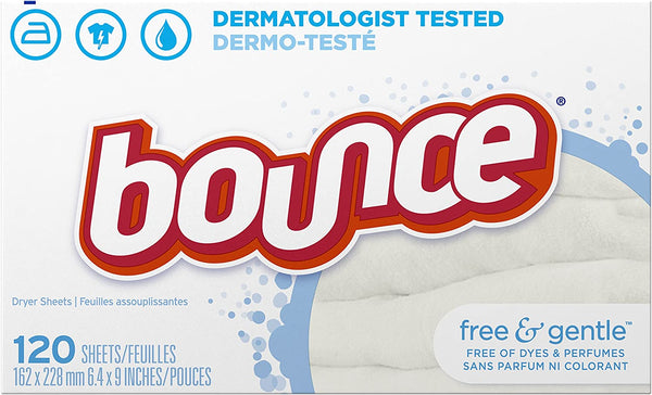 Bounce Fabric Softener Dryer Sheets Free & Gentle