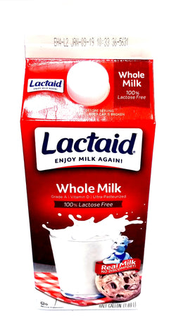 Lactaid Whole Milk 1/2 gallon 100% Lactose Free