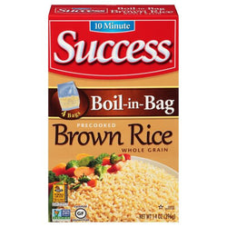 Success Whole Grain Brown Rice, Boil-in-Bag 14 oz 4 ct
