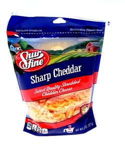 Shur Fine Shredded Sharp Cheddar - 8 oz