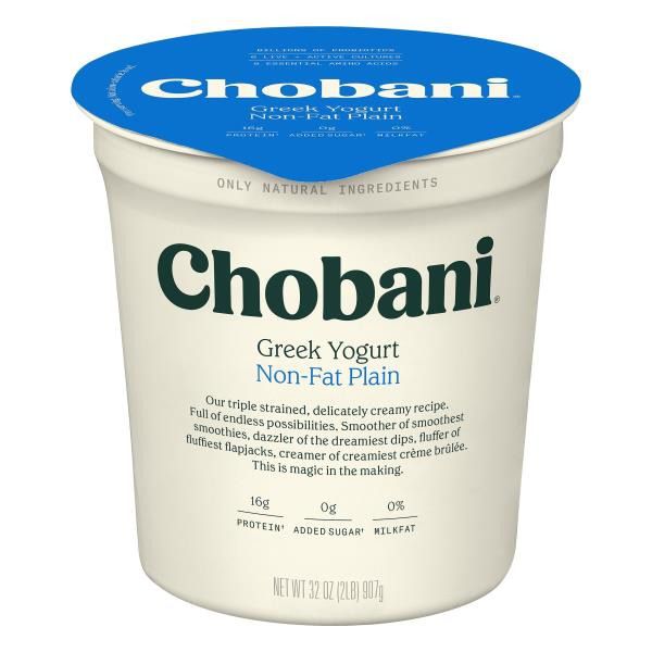 Chobani Plain Non-Fat Greek Yogurt - 32 oz