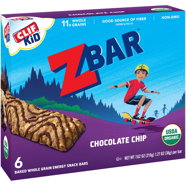 Clif Kid® ZBar Organic Chocolate Chip Energy Snack - 6 x 1.27 oz