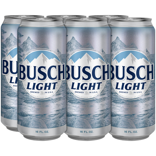Busch Light 6 pack cans 16 Fl oz