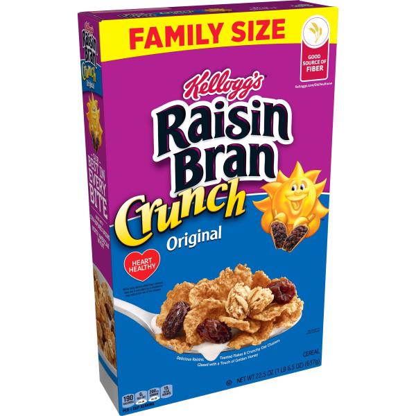 Original RAISIN BRAN, Raisin Bran Crunch Breakfast Cereal 22.5oz