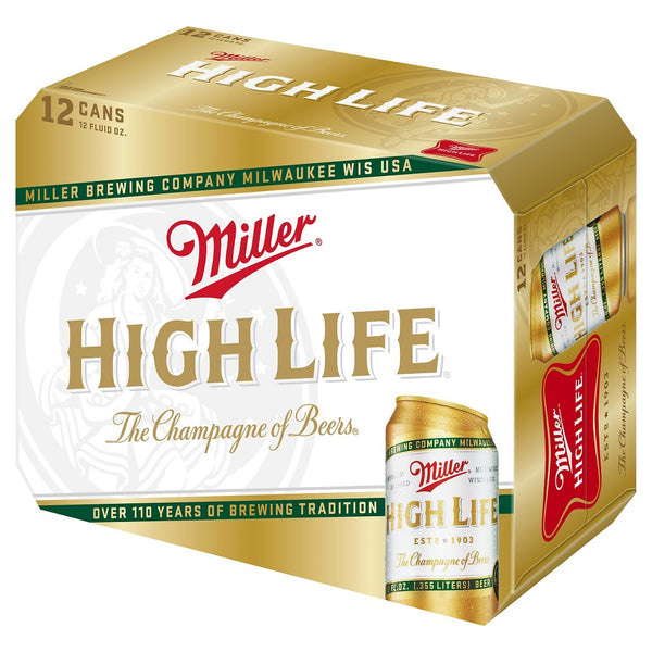 Miller High Life 12 pack cans 12 Fl oz