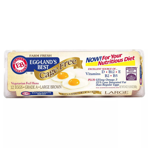Eggland's Best Cage Free Grade A Large Brown Eggs - 12 ct
