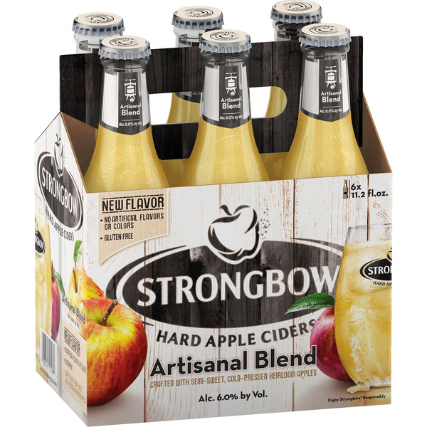 Strongbow Hard Apple Ciders Artisanal Blend 6 pack bottles 11.2 Fl oz