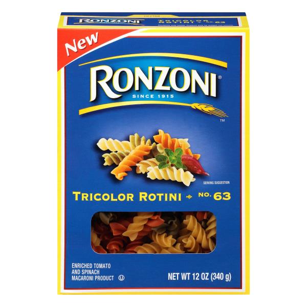 Ronzoni Tricolor Rotini, No. 63 12 oz