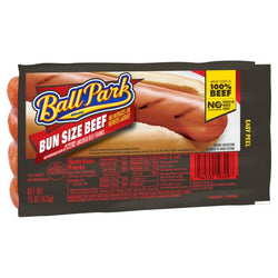 Ball Park Beef Hot Dogs, Bun Size Length, 8 ct 15 oz (100% Beef)
