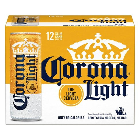 Corona Light 12 pack slim cans 12 Fl oz