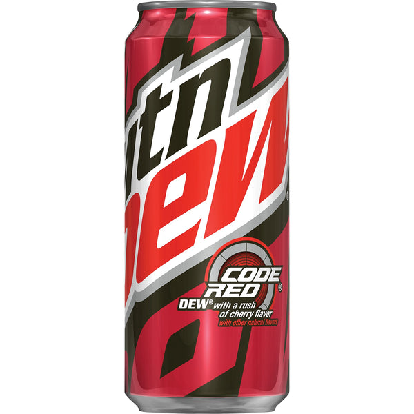 MTN Dew Code Red 16 Fl oz can