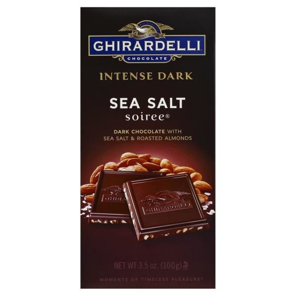 Ghirardelli Chocolate Intense Dark Sea Salt Soiree Chocolate - 3.5 oz