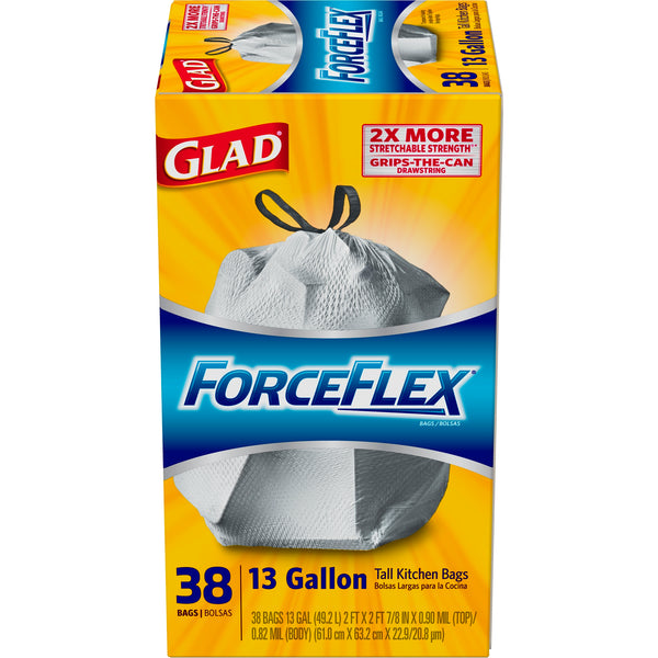 Glad ForceFlex Kitch Bags Tall - 38 CT 13 gal