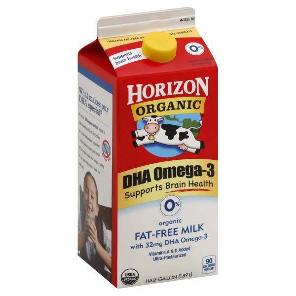 Horizon Organic Reduced Fat 2% Milk with DHA Omega-3 - 0.5 gal
