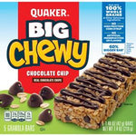 Quaker Big Chewy Granola Bars Chocolate Chip 1.48 Oz 5 Count