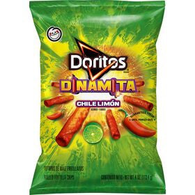 Doritos Dinamita Rolled Tortilla Chips Chile Limon Flavored 4 Oz