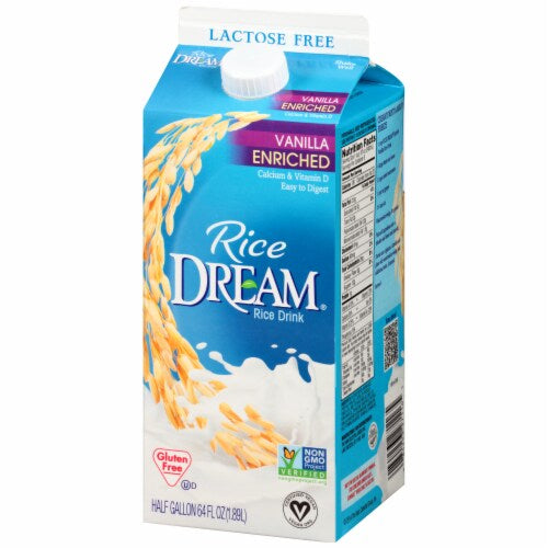 Rice Dream Vanilla Rice Drink 1/2 gallon Lactose Free