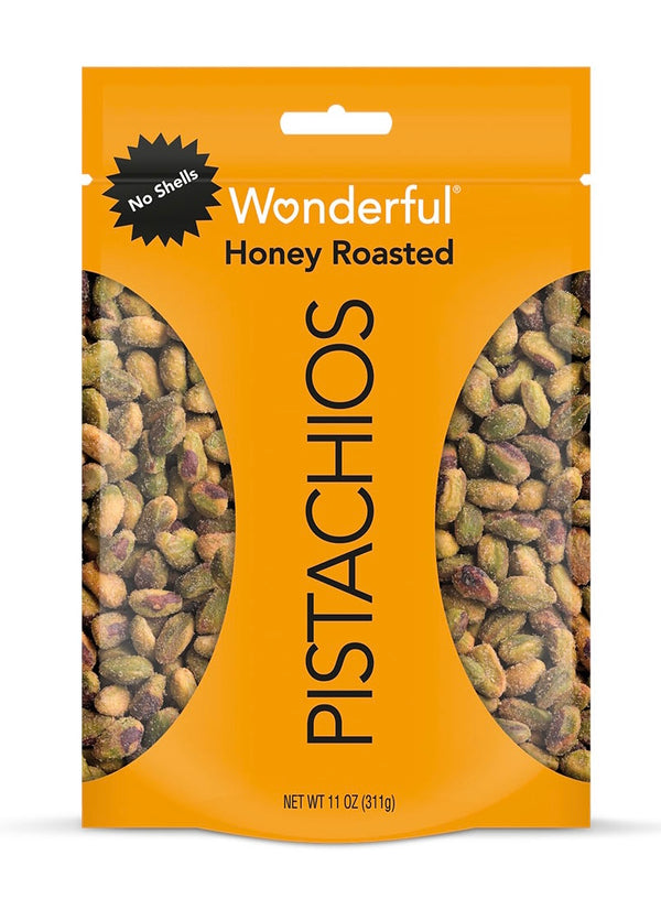 Wonderful No Shell Honey Roasted Pistachios 12 oz